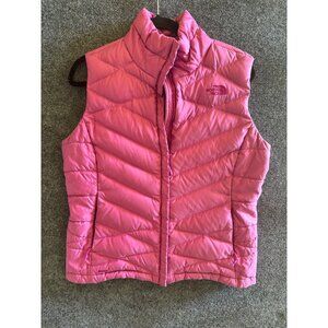 The North Face Womens Pink Puffer Vest L Lightweight Quilted Sleeveless Outerw
